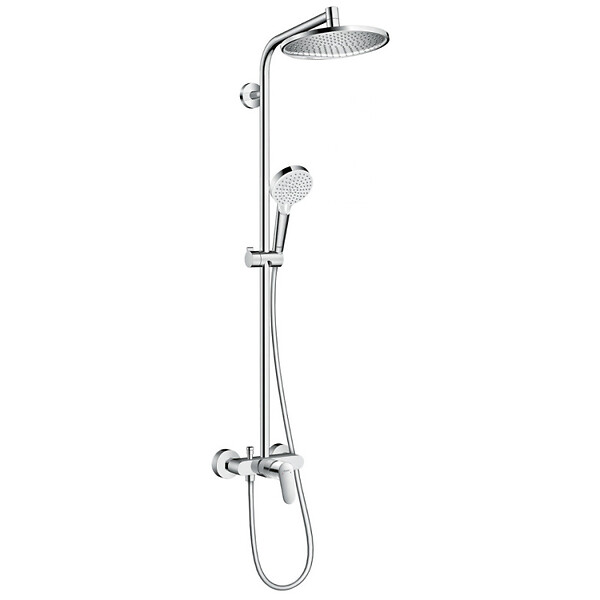 HANSGROHE - Set de douche Showerpipe Crometta S 240 1jet, mitigeur mécanique (27269000) - large