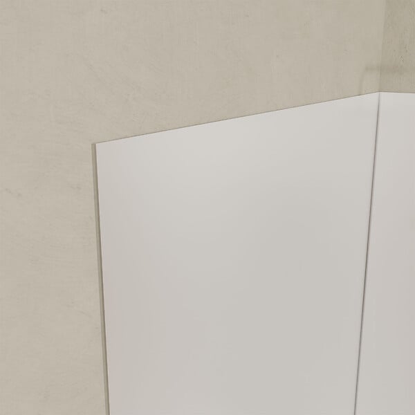 AURLANE - Lot de 2 Panneaux Muraux Aluminium Blanc 90+120 x 210 cm avec Profilés Chrome - WALL'IT - large