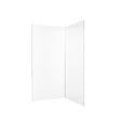 AURLANE - Lot de 2 Panneaux Muraux Aluminium Blanc 90+120 x 210 cm avec Profilés Chrome - WALL'IT - vignette
