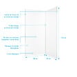 AURLANE - Lot de 2 Panneaux Muraux Aluminium Blanc 90+120 x 210 cm avec Profilés Chrome - WALL'IT - vignette