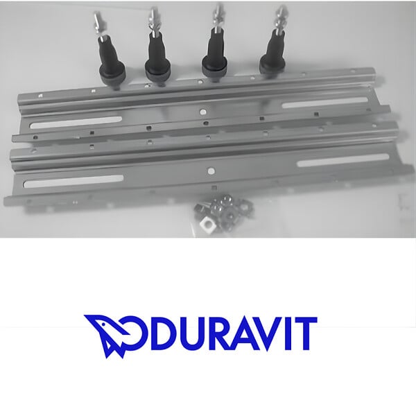DURAVIT - Pieds pour baignoires et receveurs - Blanc - 2 pièces - Hauteur réglable de 130 mm à 210 mm - large