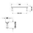 DURAVIT - Pieds pour baignoires et receveurs - Blanc - 2 pièces - Hauteur réglable de 130 mm à 210 mm - vignette