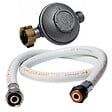 MEVA - Rechaud gaz fonte véritable 9.8 KW 4 pieds 3 robinets + Tuyau gaz 1.50m et Détendeur Butane - vignette