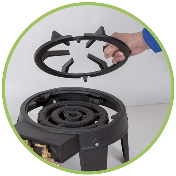RIBIMEX - Réchaud gaz 3 feux 9000 W 4 pieds propane et butane - large