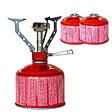 KEMPER - Réchaud gaz portable 4.5 kW + 2 cartouches gaz 230gr - Brûleur randonnée anti-vent Pliable Léger Camping Haute montagne KEMPER - vignette