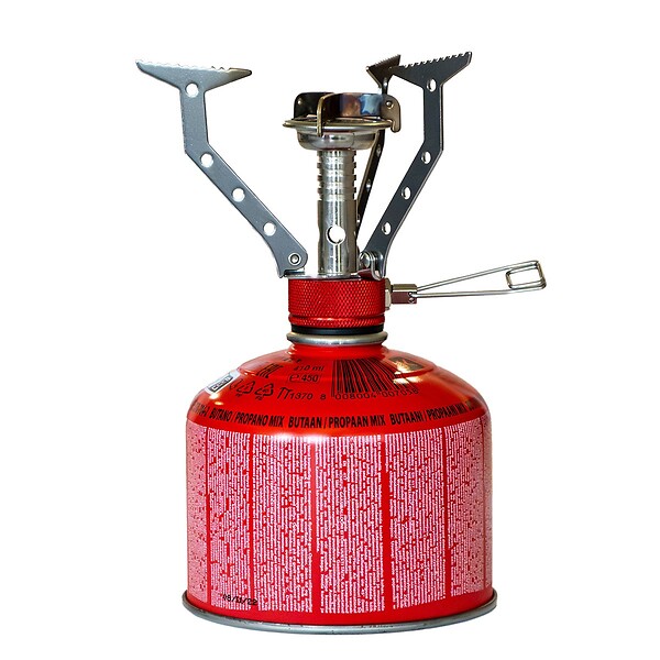 KEMPER - Réchaud gaz portable 4.5 kW + 2 cartouches gaz 230gr - Brûleur randonnée anti-vent Pliable Léger Camping Haute montagne KEMPER - large