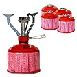 KEMPER - Réchaud gaz portable 4.5 kW + 4 cartouches gaz 230gr - Brûleur randonnée anti-vent Pliable Léger Camping Haute montagne KEMPER - vignette