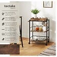 TECTAKE - Chariot de service Worcester 65x41,5x87cm Bois foncé industriel, rustique - vignette