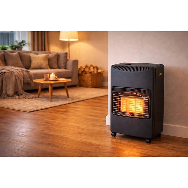 NIKLAS - Chauffage d'appoint gaz 4200W + Connectique gaz incluse 3 puissances de chauffe - Poele à gaz mobile Intérieur 120m3 NIKLAS - large