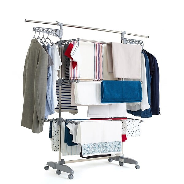 KITCHEN MOVE - Séchoir à linge avec accessoires EXTRA 27M 4 niveaux - large