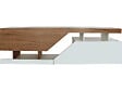 HABITAT ET JARDIN - Meuble TV "Ceelias" - 160 x 46 x 35 cm - Blanc/Marron Foncé - vignette