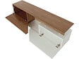 HABITAT ET JARDIN - Meuble TV "Ceelias" - 160 x 46 x 35 cm - Blanc/Marron Foncé - vignette