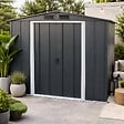 DURAMAX - Abri de jardin métal - Gris anthracite - L.202xl.122xH.181cm - vignette