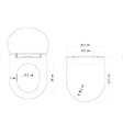 IDEVIT - Idevit abattant ultra fin déclipsable avec frein de chute pour cuvette Alfa AL010 (AL030S) - vignette