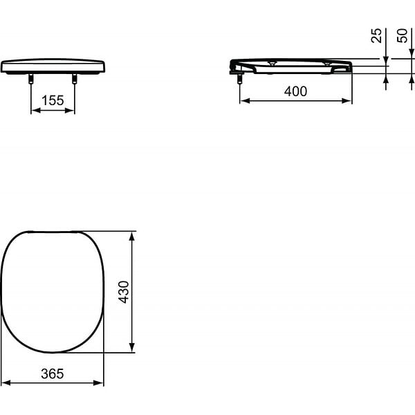IDEAL STANDARD - CONNECT Abattant et couvercle (E712801) - large