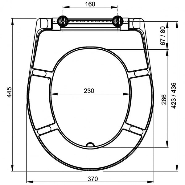 ALCA - Alca Abattant WC déclipsable en Duroplast avec traitement anti bactérien, Blanc (A601) - large