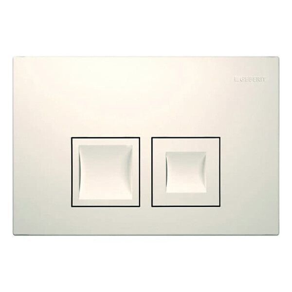 GEBERIT - Delta35 plaque de déclenchement double touche, blanc alpin  (115.135.11.5) - large