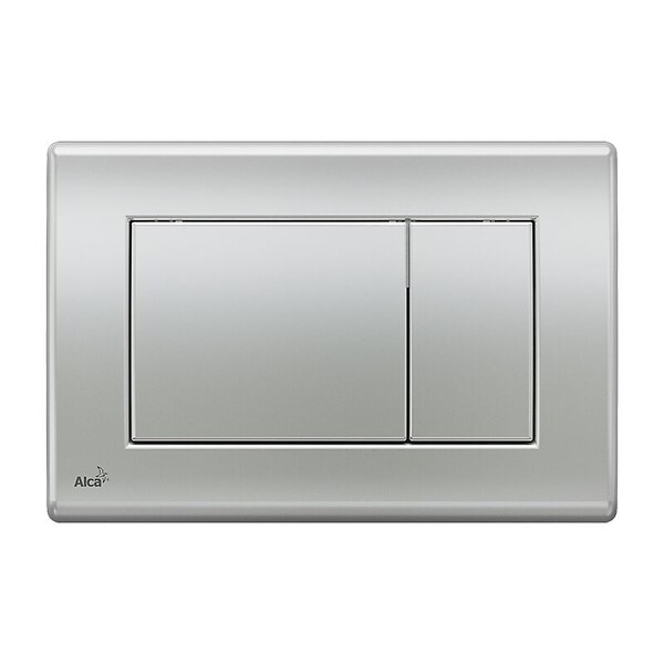 ALCA - Alca Komfort, Plaque de déclenchement, double touche, Chrome mat (M272) - large