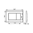ALCA - Alca Komfort, Plaque de déclenchement, double touche, Chrome mat (M272) - vignette