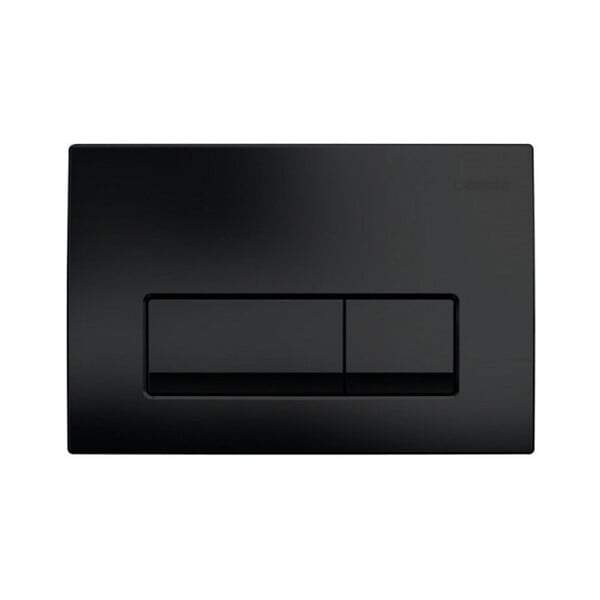 GEBERIT - Delta 50 Plaque de commande double touche, Noir mat (115.119.14.1) - large