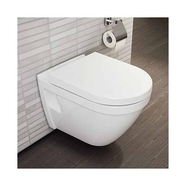 GEBERIT - Pack WC Bati-support Geberit Duofix + WC Vitra S50 + Abattant softclose + Plaque blanche + Brosse de toilette OFFERTE - large
