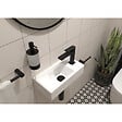 SWISS AQUA TECHNOLOGIES - Swiss Aqua Technologies Brevis Lave-mains suspendu avec trou pour robinetterie à droite, 40,5x20,5x10,5cm (SATBRE4020SR) - vignette