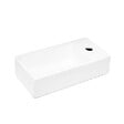SWISS AQUA TECHNOLOGIES - Swiss Aqua Technologies Brevis Lave-mains suspendu avec trou pour robinetterie à droite, 40,5x20,5x10,5cm (SATBRE4020SR) - vignette
