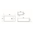 SWISS AQUA TECHNOLOGIES - Swiss Aqua Technologies Brevis Lave-mains suspendu avec trou pour robinetterie à droite, 40,5x20,5x10,5cm (SATBRE4020SR) - vignette