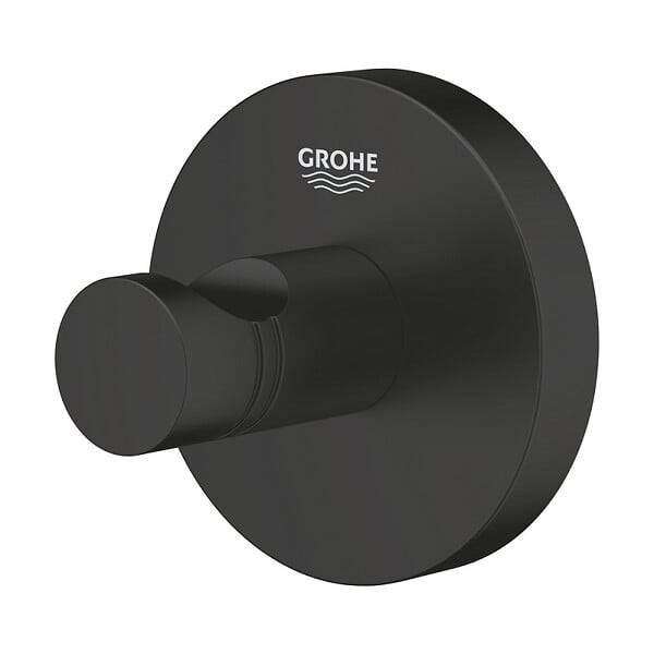 GROHE - Lot de deux START patère mural, noir mat (411732430-GroheBlackDuo) - large