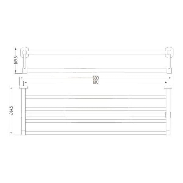 OPTIMA - Cube Way Porte-serviette mural en laiton, Chrome (SPI95) - large