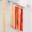 EMUCA - Porte-serviettes extensible, 2 bras, Aluminium, Anodisé mat - vignette