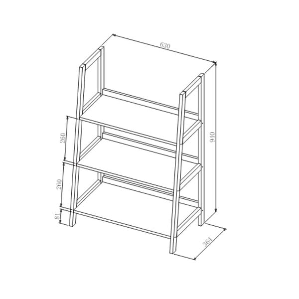 NATUREL - Naturel Etagère sur pied Naturel Home 63x94x36,4 cm, bois  (HOMEPOL3) - large