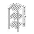 NATUREL - Naturel Etagère sur pied Naturel Home 36x79x36 cm, bois  (HOMEREG3) - vignette