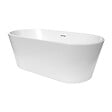 SWISS AQUA TECHNOLOGIES - Swiss Aqua Technologies Mood 150x75 cm baignoire îlot en acrylique 180L, orientation gauche et droite, avec siphon + pieds, blanc (SATVMOOD1500) - vignette
