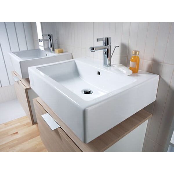 KOLO BY GEBERIT - KOLO by Geberit Twins Lavabo rectangulaire 60x46cm avec trop-plein (L51160000) - large