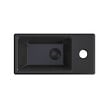 SWISS AQUA TECHNOLOGIES - Swiss Aqua Technologies Lave-mains suspendu Brevis Noir 40,5 × 20,5 × 10,5 cm – trou de robinetterie à droite (SATBRE4020SRBKM) - vignette