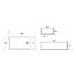 SWISS AQUA TECHNOLOGIES - Swiss Aqua Technologies Lave-mains suspendu Brevis Noir 40,5 × 20,5 × 10,5 cm – trou de robinetterie à droite (SATBRE4020SRBKM) - vignette