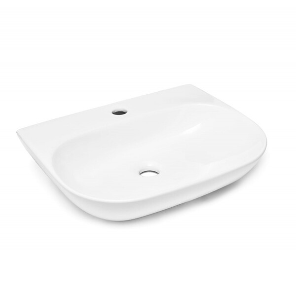 SWISS AQUA TECHNOLOGIES - Swiss Aqua Technologies Brevis Lavabo suspendu avec trou pour robinetterie, 50x38,5x12cm (SATBRE5038R) - large