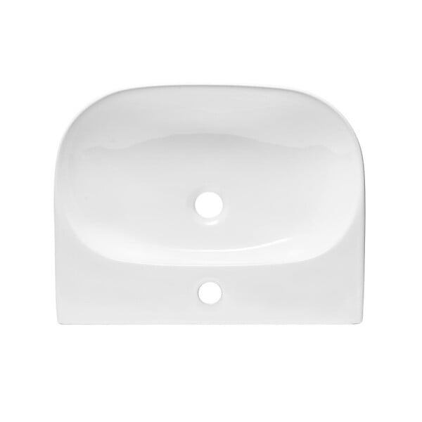 SWISS AQUA TECHNOLOGIES - Swiss Aqua Technologies Brevis Lavabo suspendu avec trou pour robinetterie, 50x38,5x12cm (SATBRE5038R) - large