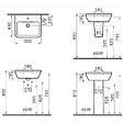 VITRA - VitrA Integra lavabo suspendu 50 × 43 cm avec trou pour robinetterie au milieu, blanc003-0001) - vignette