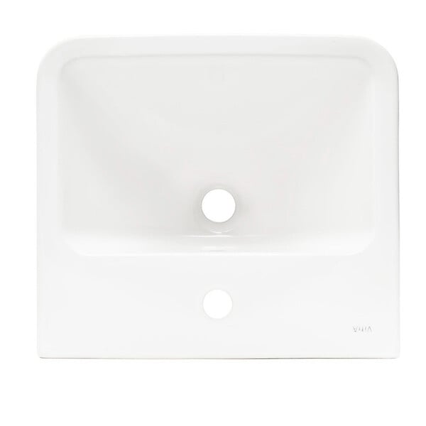 VITRA - VitrA Integra lavabo suspendu 50 × 43 cm avec trou pour robinetterie au milieu, blanc003-0001) - large