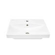 SWISS AQUA TECHNOLOGIES - Swiss Aqua Technologies Brevis Lavabo suspendu avec trou pour robinetterie au milieu, 50,5x40x14cm (SATBRE5040S) - vignette