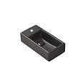 SWISS AQUA TECHNOLOGIES - Swiss Aqua Technologies Brevis Lave-mains suspendu avec trou pour robinetterie à gauche, 40,5x20,5x10,5cm, noir (SATBRE4020SLBKM) - vignette