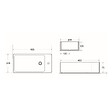 SWISS AQUA TECHNOLOGIES - Swiss Aqua Technologies Brevis Lave-mains suspendu avec trou pour robinetterie à gauche, 40,5x20,5x10,5cm, noir (SATBRE4020SLBKM) - vignette