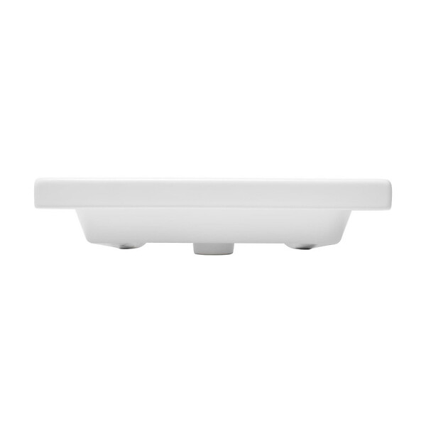 SWISS AQUA TECHNOLOGIES - Swiss Aqua Technologies Brevis Lavabo suspendu avec trou pour robinetterie au milieu, 60x45x14cm (SATBRE6045S) - large