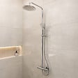 AURLANE - Colonne de douche Mécanique finition Chrome 133x26x52 cm - MOLLY CHROME - vignette