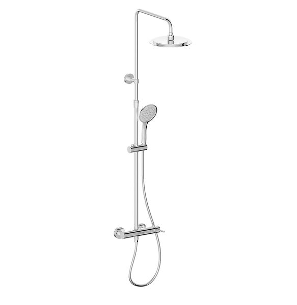 AURLANE - Colonne de douche Mécanique finition Chrome 133x26x52 cm - MOLLY CHROME - large