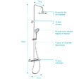 AURLANE - Colonne de douche Mécanique finition Chrome 133x26x52 cm - MOLLY CHROME - vignette