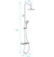AURLANE - Colonne de douche Mécanique finition Chrome 133x26x52 cm - MOLLY CHROME - vignette