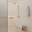 AURLANE - Colonne de douche Mécanique finition Chrome 133x26x52 cm - MOLLY CHROME - vignette
